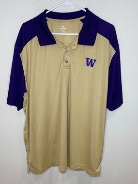 Knights Apparel University Of Washington Short Sleeve Polo Shirt Sz 2XL Huskies